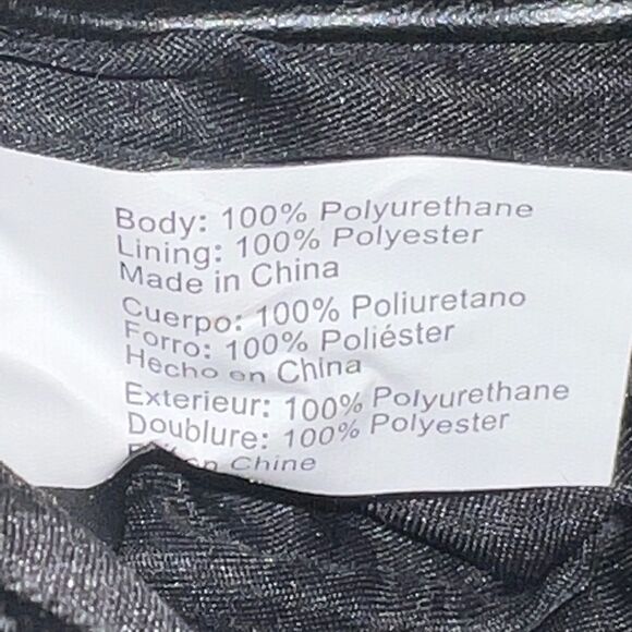 Steve Madden Ruched Clutch Belt Bag with Chain Detail Faux Leather Black S NWT - Picture 7 of 8